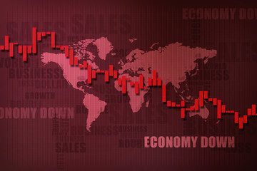 Obraz premium 2d rendering Stock market online business concept. business Graph 
