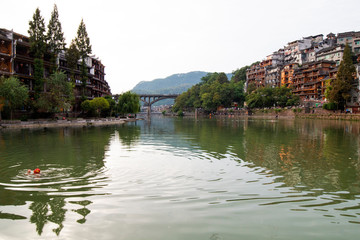 Fototapeta premium Scenery of phoenix ancient city, xiangxi, China