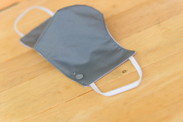 Drop of water on cloth mask for protect from covid-19 / cloth mask 