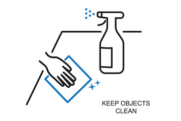 Keep object clean icon vector isolated