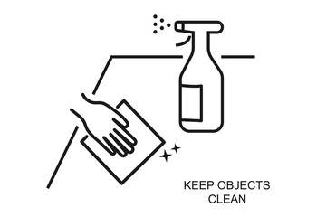 Keep object clean icon vector isolated