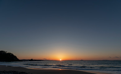 Obraz premium 太平洋に沈む夕日