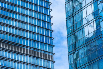 office building window close up.