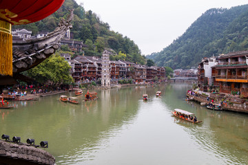 Scenery of phoenix ancient city, xiangxi, China
