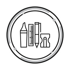 School tools vector line icon