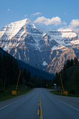 The road to Mt. Robson in Canada.