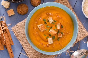 Pumpkin cream soup.
