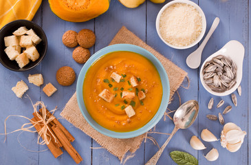 Pumpkin cream soup.
