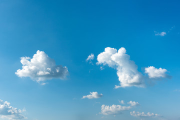 Beautiful cirrus clouds against the blue sky