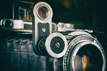 Vintage folding camera medium format