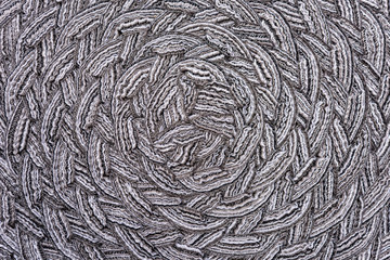 Seamless close up of monochrome grey carpet texture background from above.