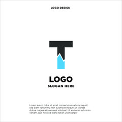 Mountain Logo Design Template Inspiration, T Letter