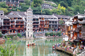 Scenery of phoenix ancient city, xiangxi, China