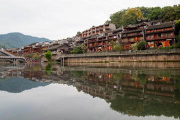 Scenery of phoenix ancient city, xiangxi, China