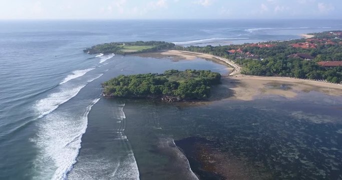 Aerial view of Nusa DuAa beach, Bali, Indonesia