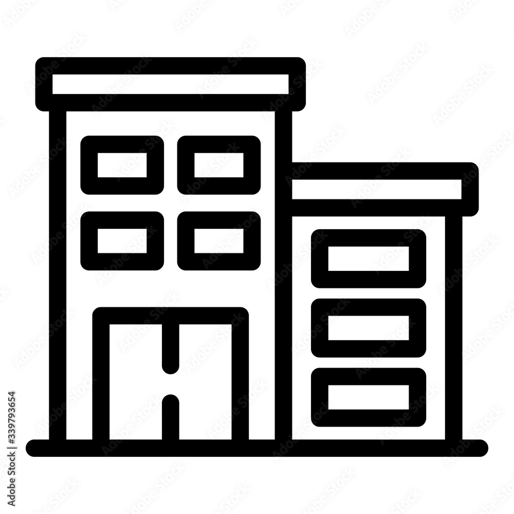 Poster therapist building icon. outline therapist building vector icon for web design isolated on white bac