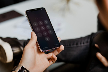 Passcode on phone screen