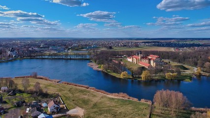 Fototapeta na wymiar Aerial view of Nesvizh, Belarus