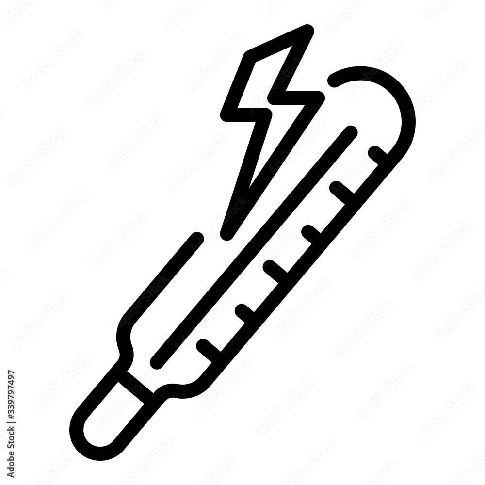 Poster thermometer body icon. outline thermometer body vector icon for web design isolated on white backgro