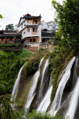 Fototapeta na wymiar Furong waterfall, xiangxi, China