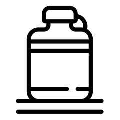 Water bottle icon. Outline water bottle vector icon for web design isolated on white background