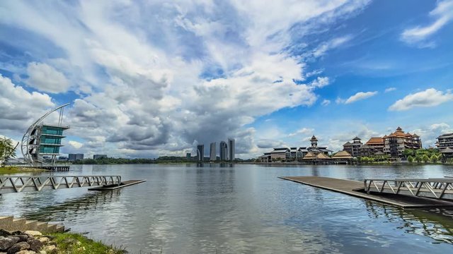 Beautiful sunrise in Putrajaya. Pullman lakeside. 