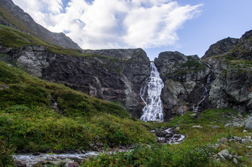 waterfall in the mountains