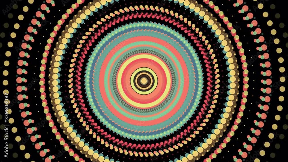 Aufkleber abstract kaleidoscope decoration motion design.circle pattern element.beautiful motion graphic loop
