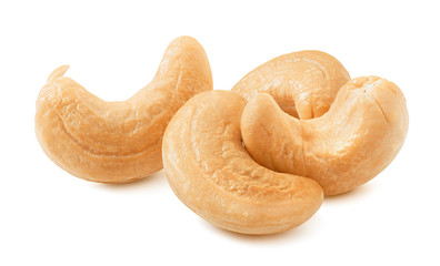 Cashew nuts isolated on white background. Package design element with clipping path