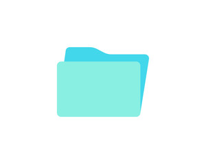 open folder icon. Folder with documents on white background, vector