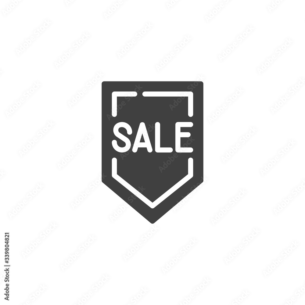 Wall mural sale price sticker vector icon. filled flat sign for mobile concept and web design. sale tag glyph i