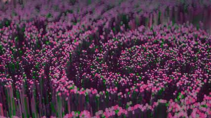 Abstract futuristic cubes shape background, 3d visualization illustration