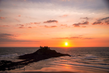 Beautiful sunset in Hon Ba - Vung Tau, Viet Nam, Nghinh Phong cape, it is between Bai Truoc and Bai Sau