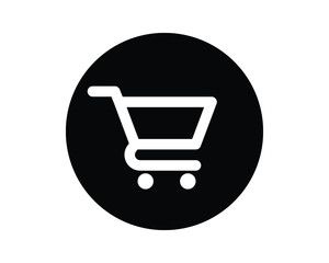 Simple shopping cart icon vector image.