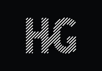 Initial Monogram Letter HG Logo Design Vector Template. HG Letter Logo Design