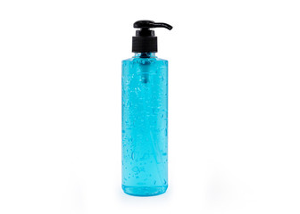 Alcohol gel sanitizer hand gel , Blue alcohol sanitizer gel bottle with pump for hand wash