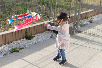 こいのぼり　子供