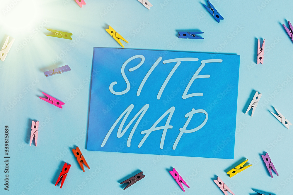 Poster text sign showing site map. business photo showcasing designed to help both users and search engines