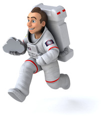 Fun astronaut - 3D Illustration