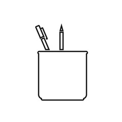 Pen, Pencil Line Icon. Editable Vector EPS Symbol Illustration.