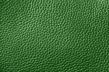 Natural leather texture. Green background