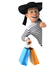 Fun 3d cartoon breton character