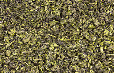 Dried green tea background, tasty, natural