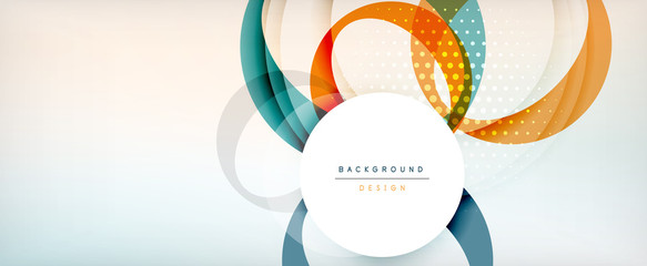 Trendy simple circle abstract background, dynamic motion concept. Vector Illustration For Wallpaper, Banner, Background, Card, Book Illustration, landing page
