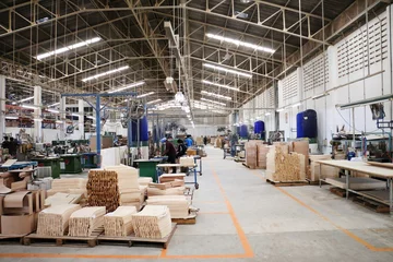  factory interior and wooden furniture process department  © piramit