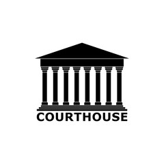 Courthouse icon isolated on white background 