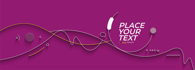 Abstract promotion geometric shapes banner, Structure pattern technology backdrop.