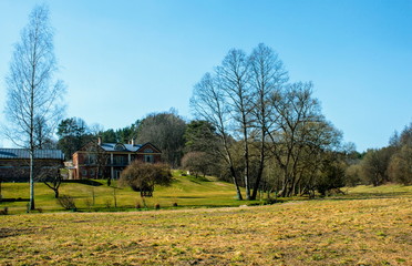 Obraz premium Rural landscape with trees