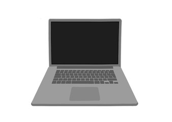 laptop computer notebook illustration isolated 