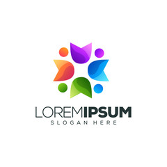 colorful logo design vector illustration